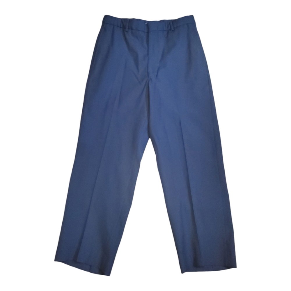 Defense Logistics Agency Military Pants Men's 32 R Blue Flat Front Navy